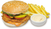 Chicken burger+Fritas